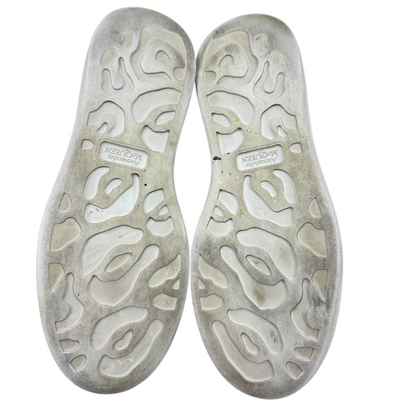 Alexander Mcqueen Larry Oversized Python Sneakers Leather White Size 39 - Picture 8 of 10